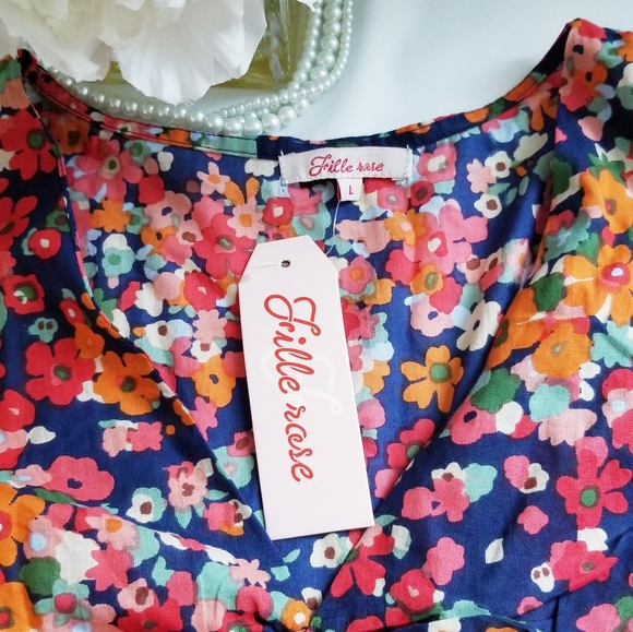 Floral Cut-Out Front Midi Dress - Picture 11 of 16